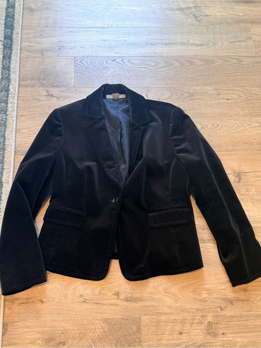 Ellen Tracy Black Velvet Blazer Jacket